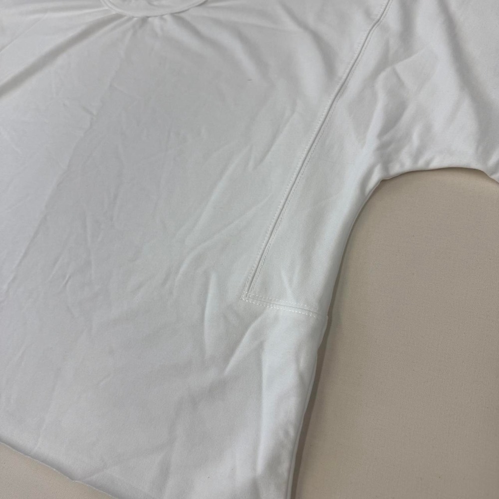White Oversized Boxy Crop Tee - Picture 4 of 4
